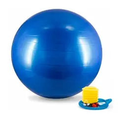 GENERICO - Pelota de yoga 65 cm AZUL + inflador