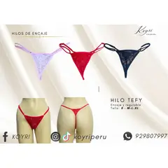 GENERICO - PACK 3 TANGA HILO TEFFY