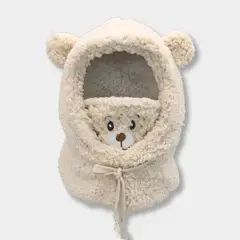 GENERICO - Gorro con Cuellera Osito Invierno - crema
