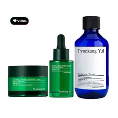 PYUNKANG YUL - SET ULTIMATE CALMING SOLUTION AMPOULE + CREAM + ESSENCE TONER