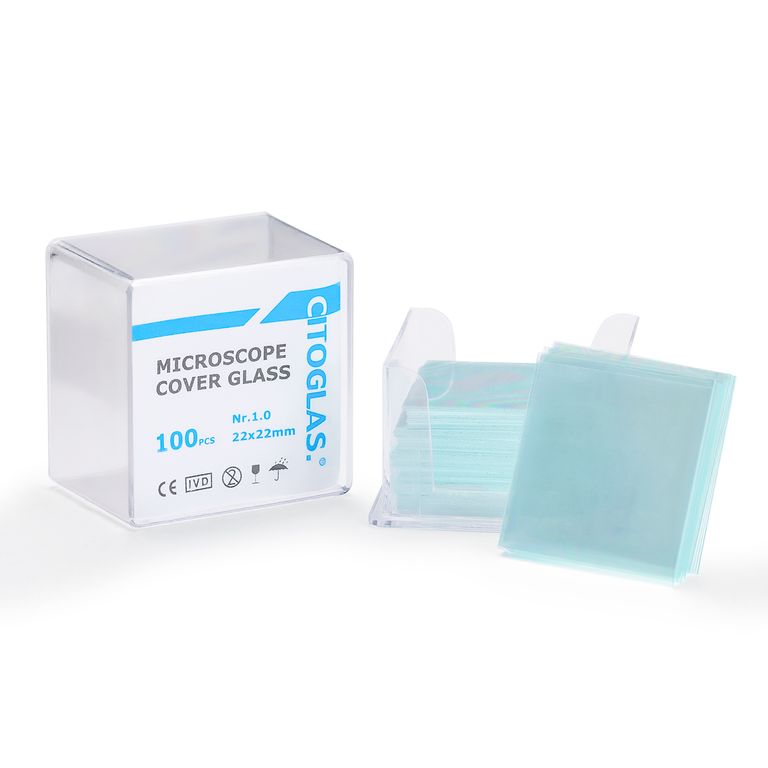 Cubre Objetos para Microscopio de 22 X 22 MM CAJA 100 UND