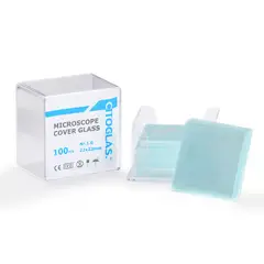 GENERICO - Cubre Objetos para Microscopio de 22 X 22 MM CAJA 100 UND