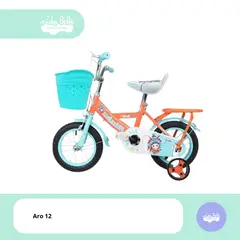 GENERICO - Bicicleta infaltil aro 12 modelo Dunky anaranjado