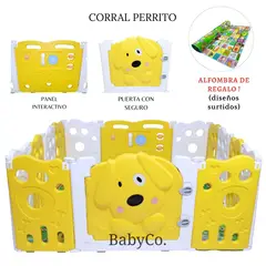 FIRST TOY - CERCO INFANTIL PLEGABLE PERRITO AMARILLO