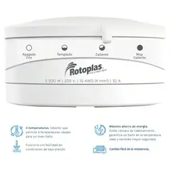 ROTOPLAS - Rapiducha electrica 4 temperaturas blanco