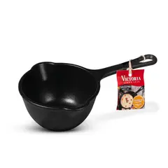 VICTORIA - Cacerola Salsera de Hierro Fundido de 045QT Esmaltada