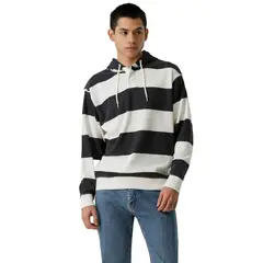 LEVIS - Polerón Hombre Thermal Rugby Negro