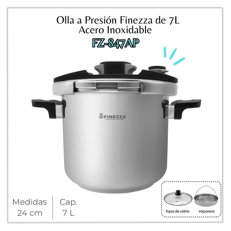 Olla A Presión Acero Inoxidable De 7lt FZ-847AP-IN
