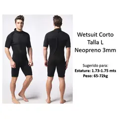 GENERICO - Wetsuit Corto L Neopreno 3mm Negro