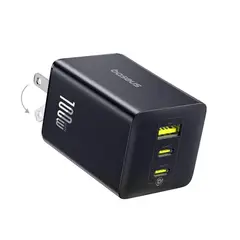 BASEUS - Cargador Gan 100w Mini Carga Rapida US