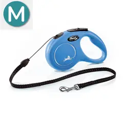FLEXI - Correa retráctil New Classic cord 5m 12kg max Azul - M