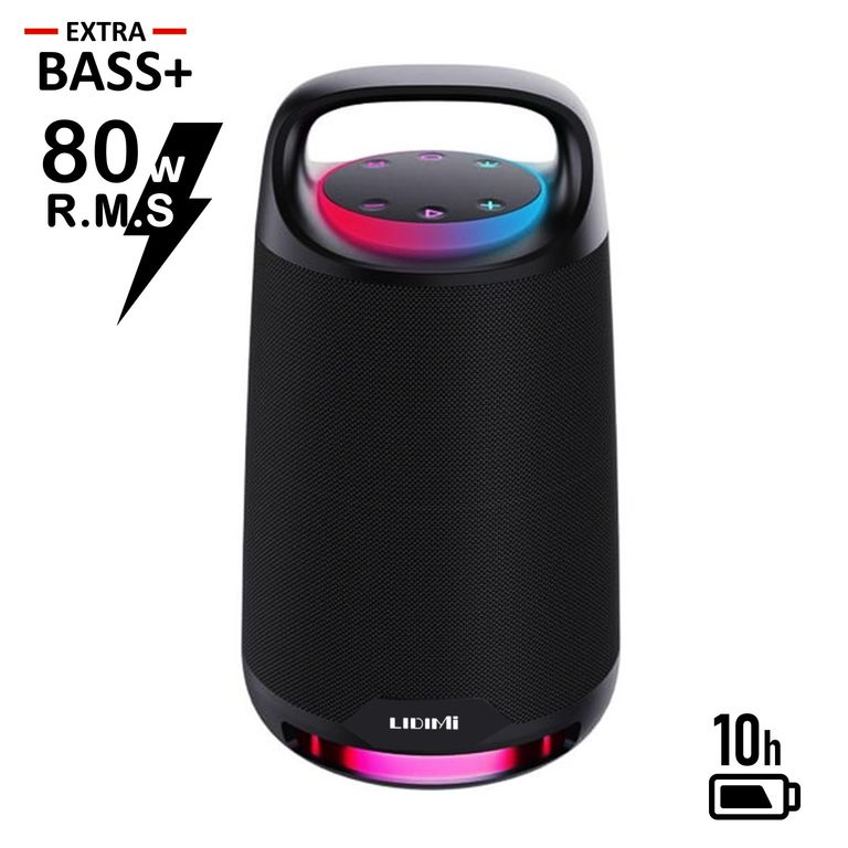 Parlante Bluetooth Extra BASS 80W FM-USB LD-S634 Negro