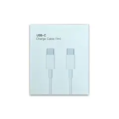 GENERICO - Cable Trenzado de 1Metro C a C Alternativo Para iPad Iphone - BLANCO