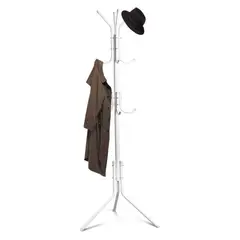 GENERICO - Perchero de Pie Metal Organizador Colgador Estante 1.75 MT Blanco