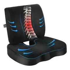 ANYHOGAR - Cojin Lumbar Ergonomico Y Asiento Para Sillas