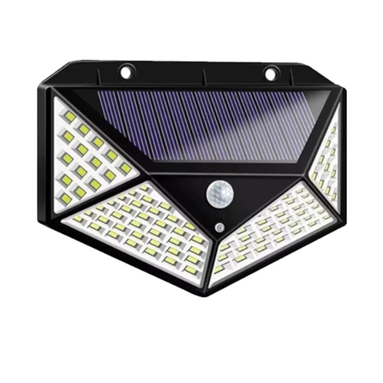 Lampara solar con sensor de oscuridad y movimiento luz 100 leds