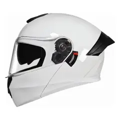 CES - CASCO MOTO AXK ABATIBLE BLANCO BRILLO TRANSPARENTE