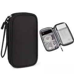 GENERICO - Estuche Organizador Porta Cable-Cargador-Auricular Mediano-Negro