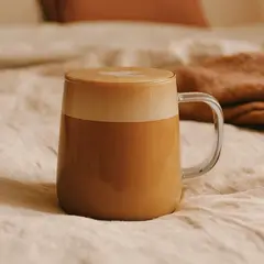 HOGARMAS - Set de 4 Taza Larissa 400 ml Mug Vidrio
