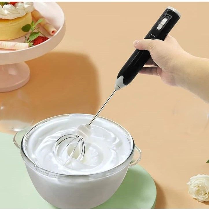 MINI BATIDORA MANUAL ELECTRICA PORTATIL-NEGRO