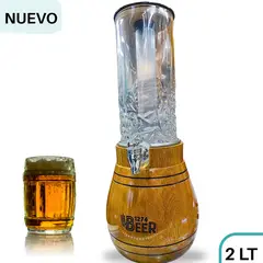 GENERICO - Dispensador de bebidas de 2 LITROS, Base Madera