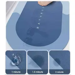 GENERICO - Alfombras antideslizante de baño Celeste 3858cm