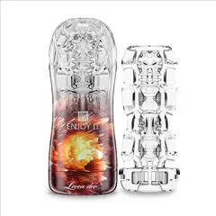 BAALATHKKO5 - Juguetes sexuales masculinos de copa de avión transparente -  naranja