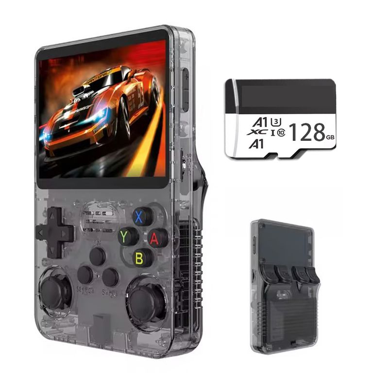Consola Portatil Retro Game R36S 128GB Negro y Estuche