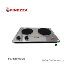 FINEZZA - Cocina Eléctrica de 2 hornillas 2250 W FZ-320H2CE