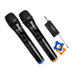 BATBLACK - Micrófono inalámbrico profesional uhf doble BT-668N