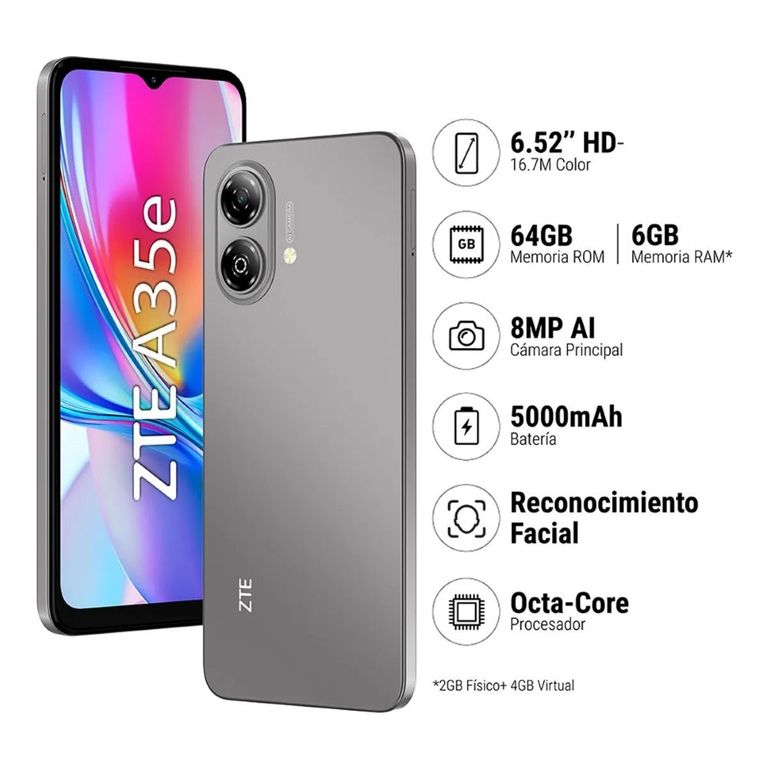 Celular A35e 64GB 2GB Gris