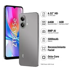 ZTE - Celular A35e 64GB 2GB Gris