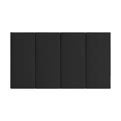 MUEBLES MACRUMO - Pieza Modular Panel 60cmx20cm color Negro 1unidad