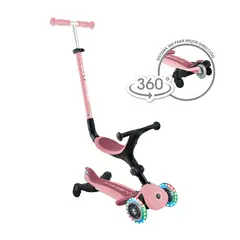 GLOBBER - Scooter Go Up Active LED 360 Rosado Pastel