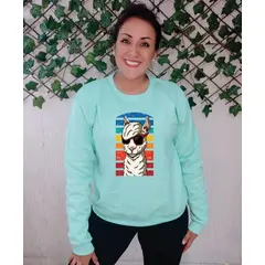 GENERICO - Polera Mujer Diseño llama - Verde