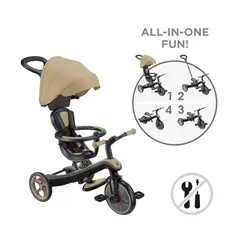 GLOBBER - Triciclo Explorer Trike 4 en 1 Arena v2