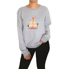 GENERICO - Polera Mujer Diseño llama - Gris