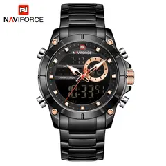 NAVIFORCE - Reloj 9163 Hombre con Correa de Acero Inoxidable en Caja