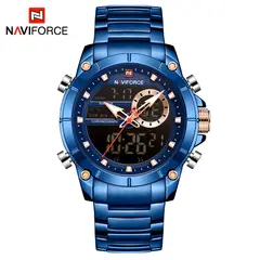NAVIFORCE - Reloj 9163 Hombre con Correa de Acero Inoxidable en Caja