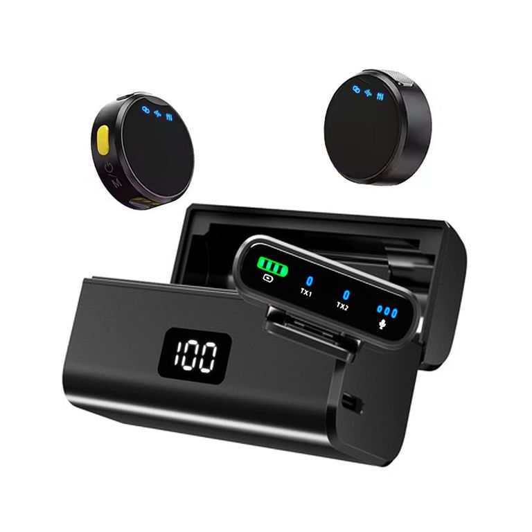 Micrófonos de botón magnético SX40 Pro para Tipo C, IOS y Cámaras