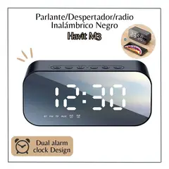 HAVIT - Parlante Bluetooth con Reloj y Despertador M3