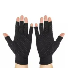 GENERICO - GUANTES DE COMPRESIÓN ANTI-DESLIZANTES - NEGRO TALLA M