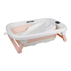 CARESTINO - Bañera Plegable con Soporte Maui 40L Rosa