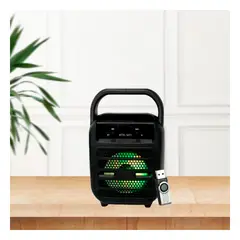 GENERICO - Pack4 Altavoz de Color Negro de Plastico