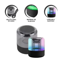 GENERICO - Pack2 Parlante Moderno Wireless y Portatil Y+Regalo Stickers