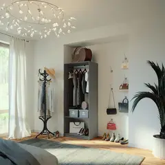 R&R MUEBLES - Ropero Moderno Lio Negro