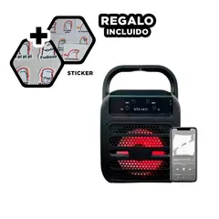 GENERICO - Parlante de Plastico con Luces RGB Y+Regalo Stickers