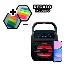 GENERICO - Pack6 Parlante Altavoces Diseno Negro Y+Banderitas Adhesivas