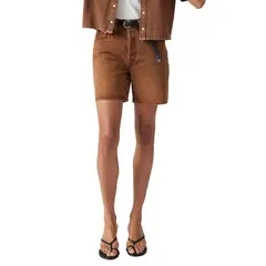 LEVIS - Shorts Mujer 501 Mid Thigh Short Café