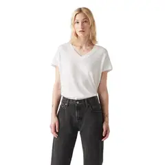LEVIS - Polo Mujer Boxy Vneck Tee Blanco